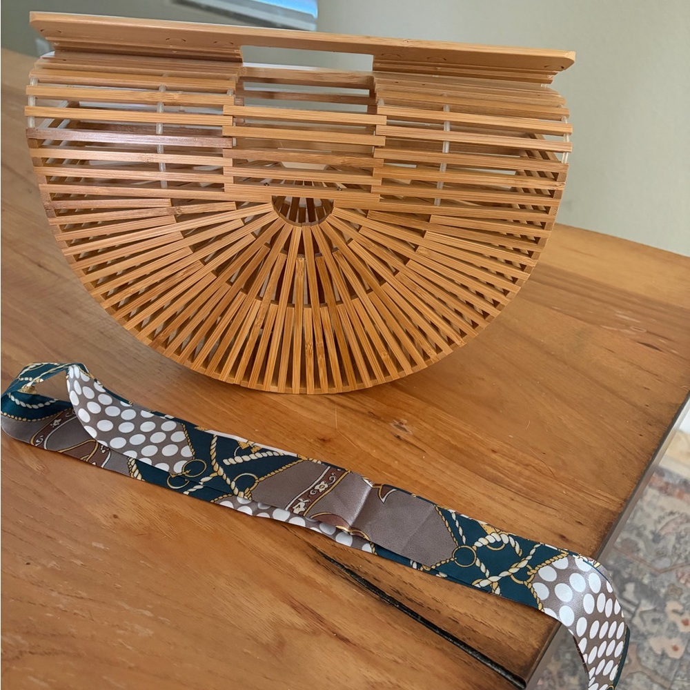 Bamboo Half-Moon Handbag - Picture 2 of 9